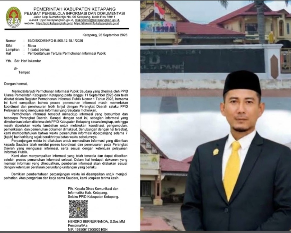 PPID Perpanjang Waktu Pemenuhan — Heri Iskandar: Mengapa Data Pokir Ketua DPRD Dianggap Sulit Dibuka?